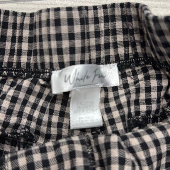 Girls white fox cotton plaid gingham pants size large  Can fit womens xxs-xs as - Picture 2 of 5